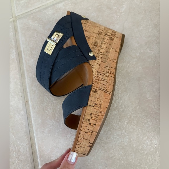 Tommy Hilfiger Mili 2 Cork Wedge Sandals - Size 10 - Picture 10 of 17